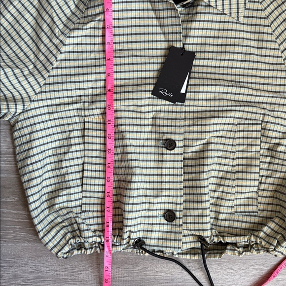 NEW RAILS North Mini Check Twill Jacket In Sage Small - Picture 9 of 9
